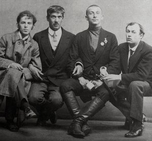 Osip Mandelstam, Korney Chukovsky, Benedikt Livshits en Yury Annenkov, 1914