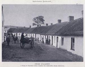 Ierse dorpen (zwart-wit foto)