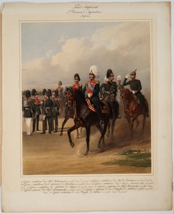 Officieren van de 1e Garde Infanteriedivisie van de Russische Keizerlijke Garde, 1867
