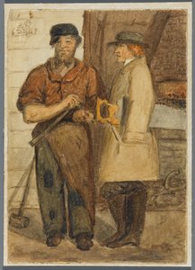 Twee steenwerkers, 1864