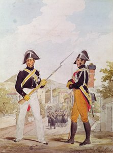 Politieagenten van de Garde des Consuls in uniform