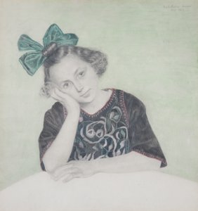 Portret van een meisje door Karl Mediz