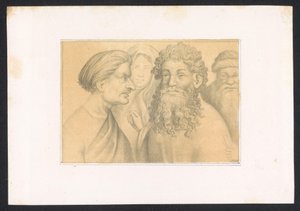 Drie mannen en een jonge vrouw door Karl Palzow