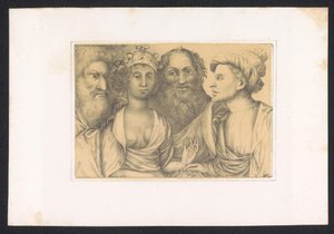 Mannen verenigen jonge man en vrouw