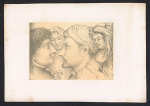 Twee mannen en vrouwen door Karl Palzow