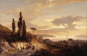 Een uitzicht op Constantinopel en de Bosporus vanaf de Aziatische kant, 1864