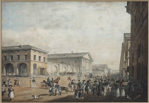 Uitzicht op de Sadovaya-straat in Sint-Petersburg door Karl Pavlovich Beggrov