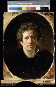 Zelfportret. Schilderij van Karl Pavlovich Briullov (1799-1852)