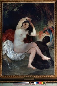 Bathseba in bad door Karl Pavlovich Bryullov