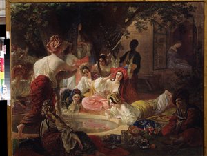 De fontein van Bahcesaray door Karl Pavlovich Bryullov
