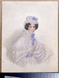 Portret van Anna Borisovna Bakunina (1802-1835). Werk van Karl Pavlovich Briullov (1799-1852)