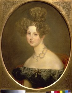 Portret van Friederike Charlotte Marie van Württemberg, Groothertogin Pavlovna van Rusland door Karl Pavlovich Bryullov
