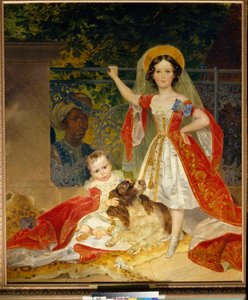Portretten van de kinderen van Prins Volkonski door Karl Pavlovich Bryullov