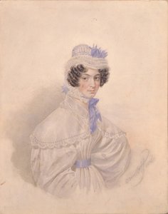 Portret van Anna Borisovna Bakunina 1802-1835, 1835 door Karl Pavlovich Bryullov