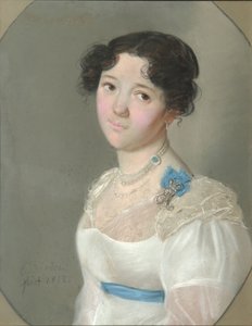 Portret van gravin Agrafena Yuryevna Obolenskaya 1789-1829, geboren Neledinskaya-Meletskaya, 1812