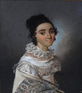 Portret van Yekaterina Emmanuilovna Abamelik-Lazareva 1806-1880, geboren Manuk-Bey, 1820 door Karl Wilhelm Bardou