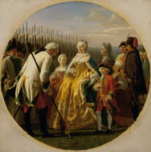 De keuring bij Solenau in het jaar 1749 door Karl von Blaas
