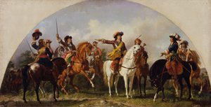 De slag bij St. Gotthard 1664 door Karl von Blaas