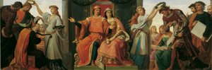 Leopold de Glorieuze als bevorderaar van kunsten en wetenschappen door Karl von Blaas
