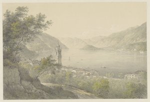 Bellagio, aan het Comomeer door Karoly Lajos Libay