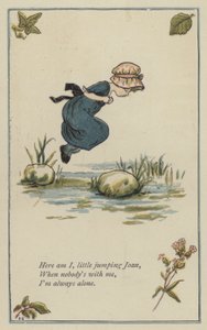 Hier ben ik, kleine springende Joan door Kate (after) Greenaway