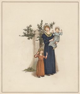 Kate Greenaway illustratie voor De rattenvanger van Hamelen door Robert Browning door Kate (after) Greenaway
