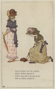 Lucy Locket, verloor haar zak (kleur litho)