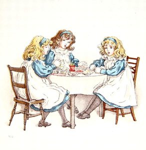 Meisjes theekransje, illustratie uit 