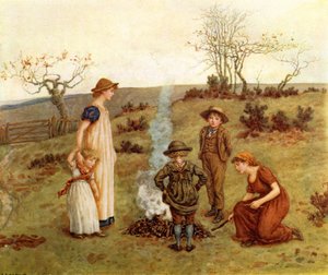 Het stokvuur door Kate Greenaway door Kate Greenaway