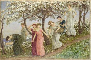 Door de Witte Bloemen, 1891 door Kate Greenaway
