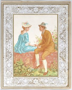 Valentijnskaart door Kate Greenaway