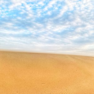 Surrealistisch woestijnstrand
