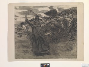 Losbruch (Uitbraak) door Käthe Kollwitz