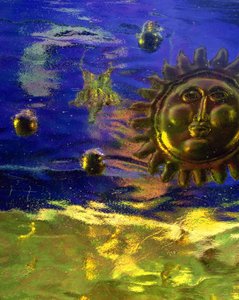 Blauwe en Gouden Zon