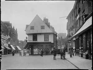 Market Place, St. Albans, St. Albans, Hertfordshire, 26/04/1928 door Katherine Jean Macfee