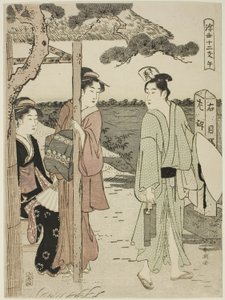 Paard, uit de serie "Twaalf Uren van de Drijvende Wereld (Ukiyo juni shi)" door Katsukawa Shuncho