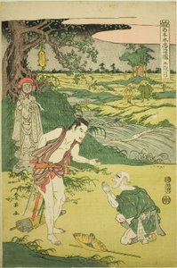 Vijfde akte: Yamazaki snelweg uit het toneelstuk Kanadehon Chushingura