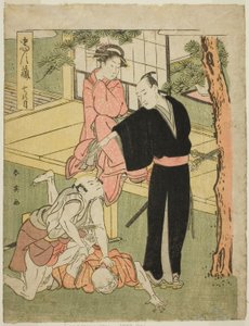 Zevende akte: Het Ichiriki Theehuis uit het toneelstuk Chushingura (Schatkist van de Zevenenveertig Trouwe Retainers)