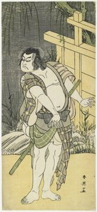 Sakata Hangoro III als Tanba no Suketaro, 1791 door Katsukawa Shun