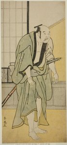 De acteur Asao Tamejuro I als dronken Gotobei in het toneelstuk Yoshitsune Koshigoe Jo, opgevoerd in het Ichimura Theater in de negende maand, 1790 door Katsukawa Shun