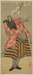 De acteur Ichikawa Danjuro V als Hei Shinno Masakado in het toneelstuk Hana no O-Edo Masakado Matsuri, opgevoerd in het Ichimura Theater in de Elfde Maand, 1789 door Katsukawa Shun