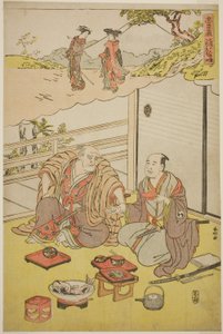 Scènes uit akten zeven en acht van Chushingura door Katsukawa Shunkо̄