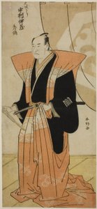 Acteur Nakamura Nakazo I begroet het publiek bij zijn terugkeer uit Osaka door Katsukawa Shunkо̄