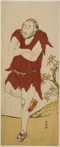 De acteur Onoe Matsusuke I als een bedelmonnik (Gannin Bozu) in het toneelstuk Keisei Ide no Yamabuki, opgevoerd in het Nakamura Theater in de vijfde maand, 1787 door Katsukawa Shunkо̄
