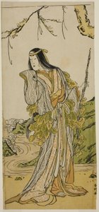 De acteur Segawa Kikunojo III als Yamauba in het toneelstuk Otokoyama Furisode Genji, opgevoerd in het Kiri Theater in de Elfde Maand, 1785
