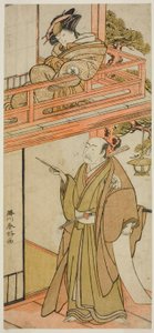 Acteurs Iwai Hanshiro IV als Okaru en Onoe Kikugoro I () als Yuranosuke