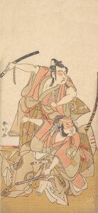 De acteur Ichikawa Yaozo II in de rol van Soga no Goro door Katsukawa Shunko