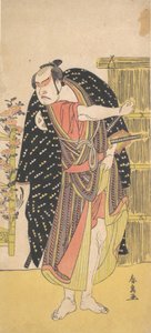 De Derde Otani Hiroji als een Samurai Staand bij een Hoge Hek, ca. 1785