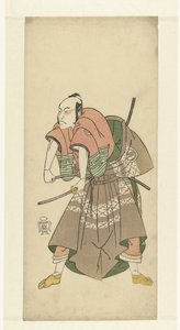 Acteur Sawamura Sojuro II klaar om te vechten door Katsukawa Shunsho