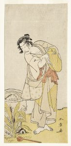 Ichikawa Danjuro V uit het stuk "Shida yuzuri wa horai Soga" door Katsukawa Shunsho